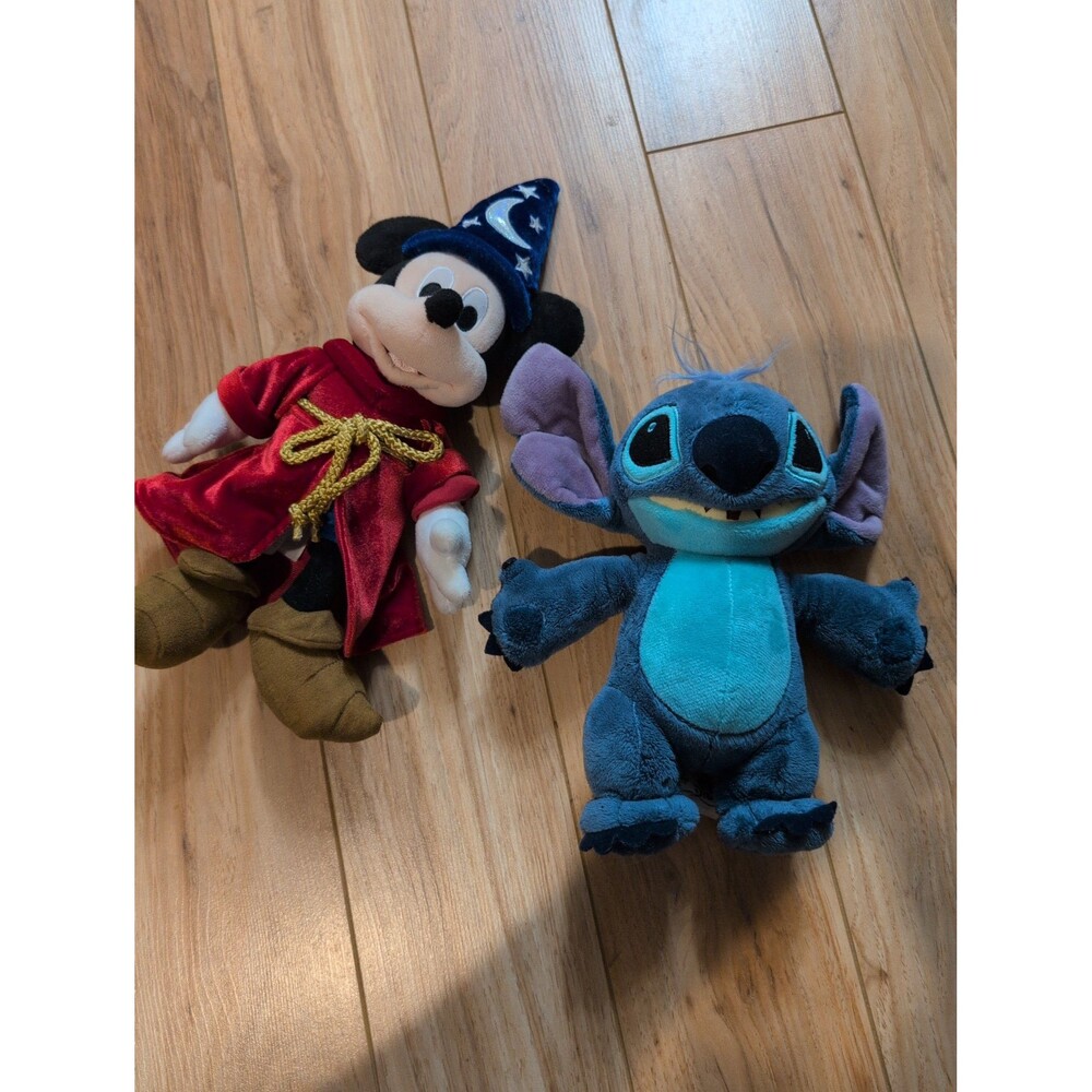 Official Disney Parks Plush Bundle - Sorcerer Mickey & Stitch (Set of 2)